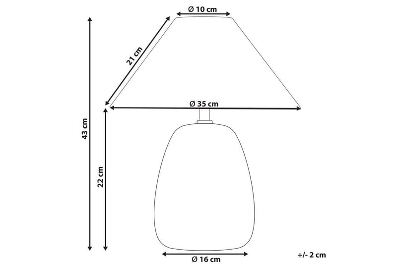 Formentera Bordlampe 43 cm E27 - Flerfarget - Belysning - Innendørsbelysning & Lamper - Nattlampe - Nattlampe bord