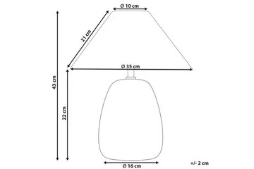 Formentera Bordlampe 43 cm E27 - Flerfarget - Belysning - Innendørsbelysning & Lamper - Nattlampe - Nattlampe bord