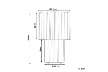 Gozocap Bordlampe 40 cm E27 - Hvit - Belysning - Innendørsbelysning & Lamper - Nattlampe - Nattlampe bord