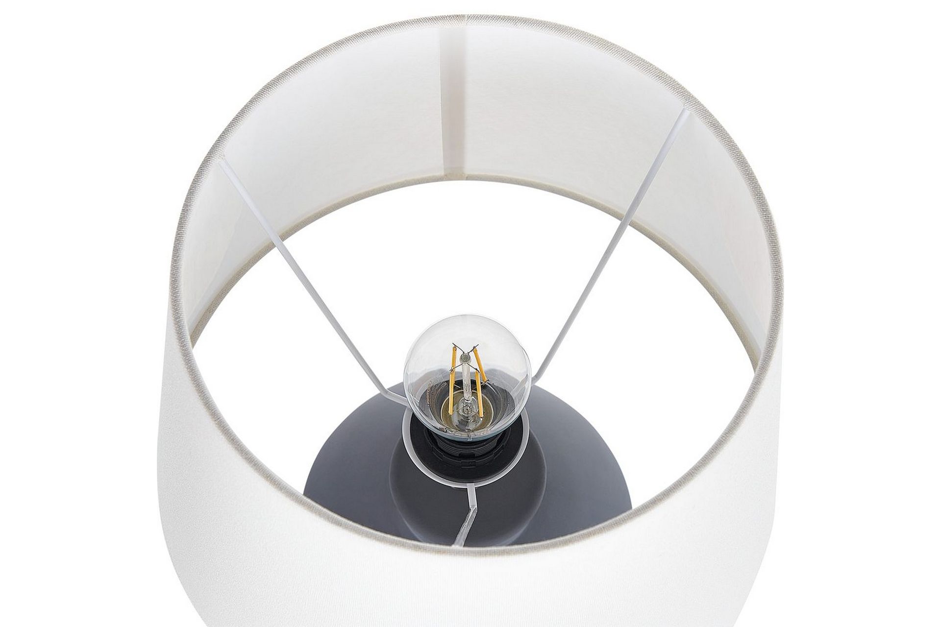 Gyaros Bordlampe 55 cm E27 - Grå/Hvit - Belysning - Innendørsbelysning & Lamper - Nattlampe - Nattlampe bord