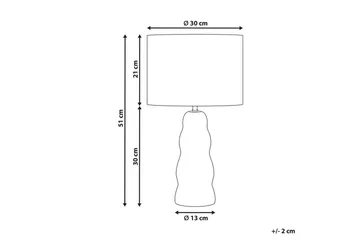 Incantata Bordlampe 51 cm E27 - Beige - Belysning - Innendørsbelysning & Lamper - Nattlampe - Nattlampe bord