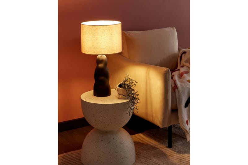 Incantata Bordlampe 51 cm E27 - Svart/Beige - Belysning - Innendørsbelysning & Lamper - Nattlampe - Nattlampe bord