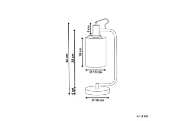 Kallisti Bordlampe 46 cm E27 - Kobber/Hvit - Belysning - Innendørsbelysning & Lamper - Nattlampe - Nattlampe bord