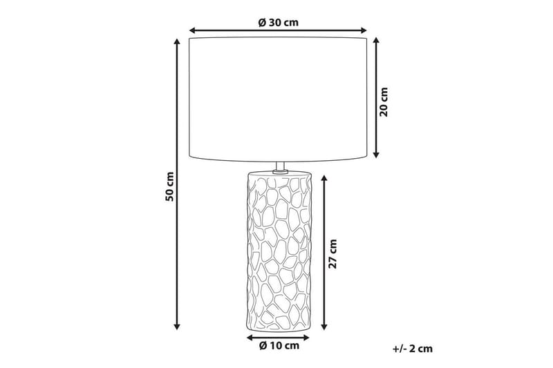 Kamla Bordlampe 50 cm E27 - Grå/Beige - Belysning - Innendørsbelysning & Lamper - Nattlampe - Nattlampe bord