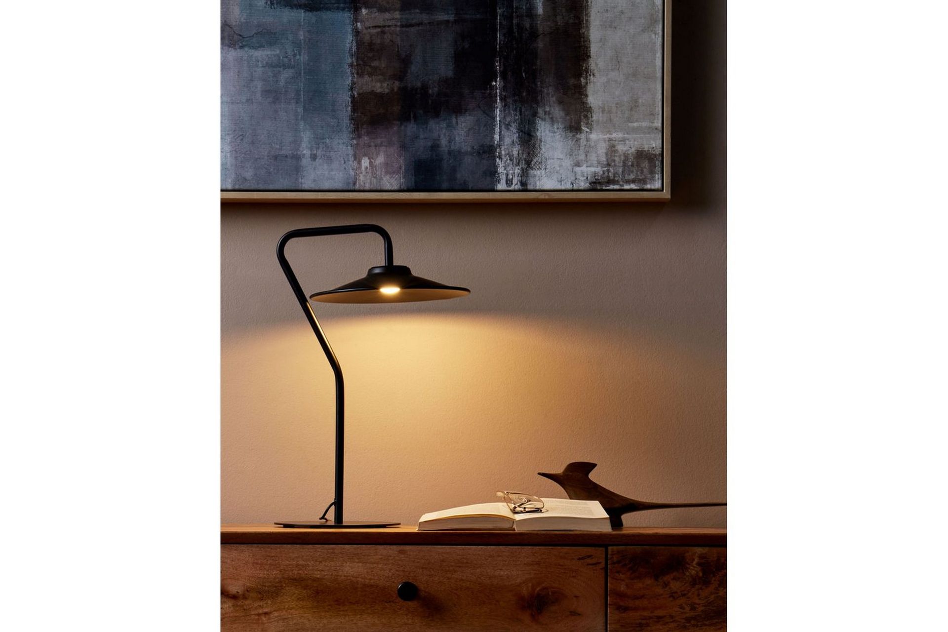 Karpathy LED Bordlampe 41 cm - Svart - Belysning - Innendørsbelysning & Lamper - Nattlampe - Nattlampe bord