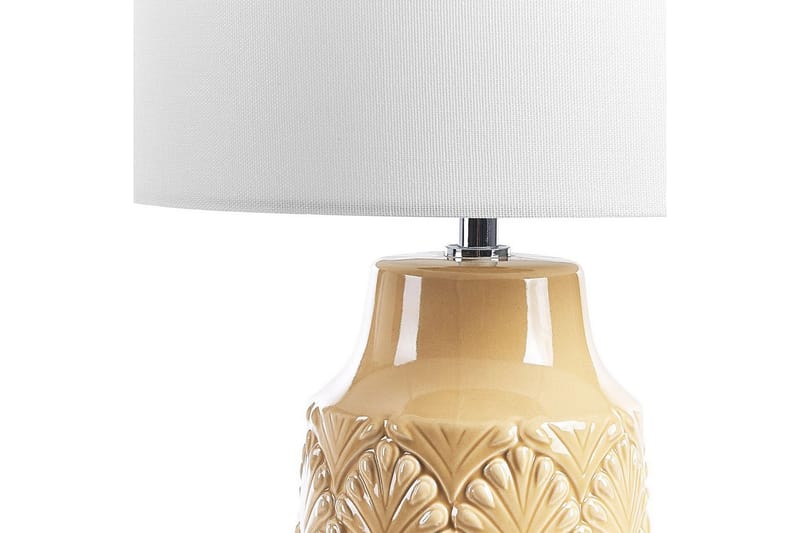 Koronis Bordlampe 43 cm E27 - Beige/Hvit - Belysning - Innendørsbelysning & Lamper - Nattlampe - Nattlampe bord