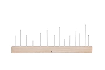 Kungsberget Adventsstake 24 cm - Whitewash - Belysning - Innendørsbelysning & Lamper - Nattlampe - Nattlampe bord