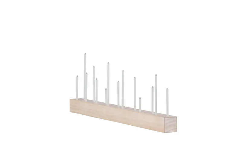 Kungsberget Adventsstake 24 cm - Whitewash - Belysning - Innendørsbelysning & Lamper - Nattlampe - Nattlampe bord