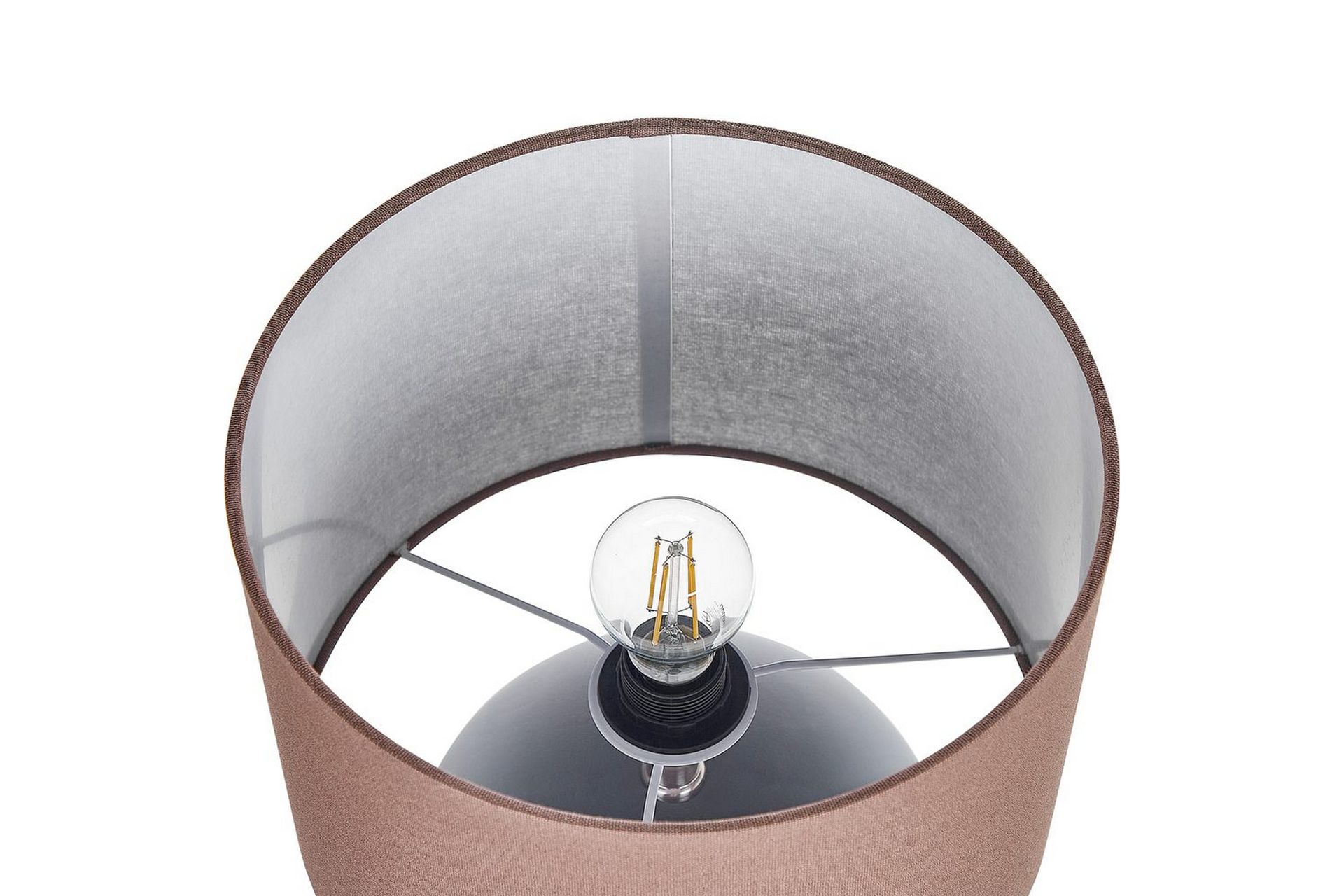 Kythira Bordlampe 43 cm E27 - Grå/Brun - Belysning - Innendørsbelysning & Lamper - Nattlampe - Nattlampe bord