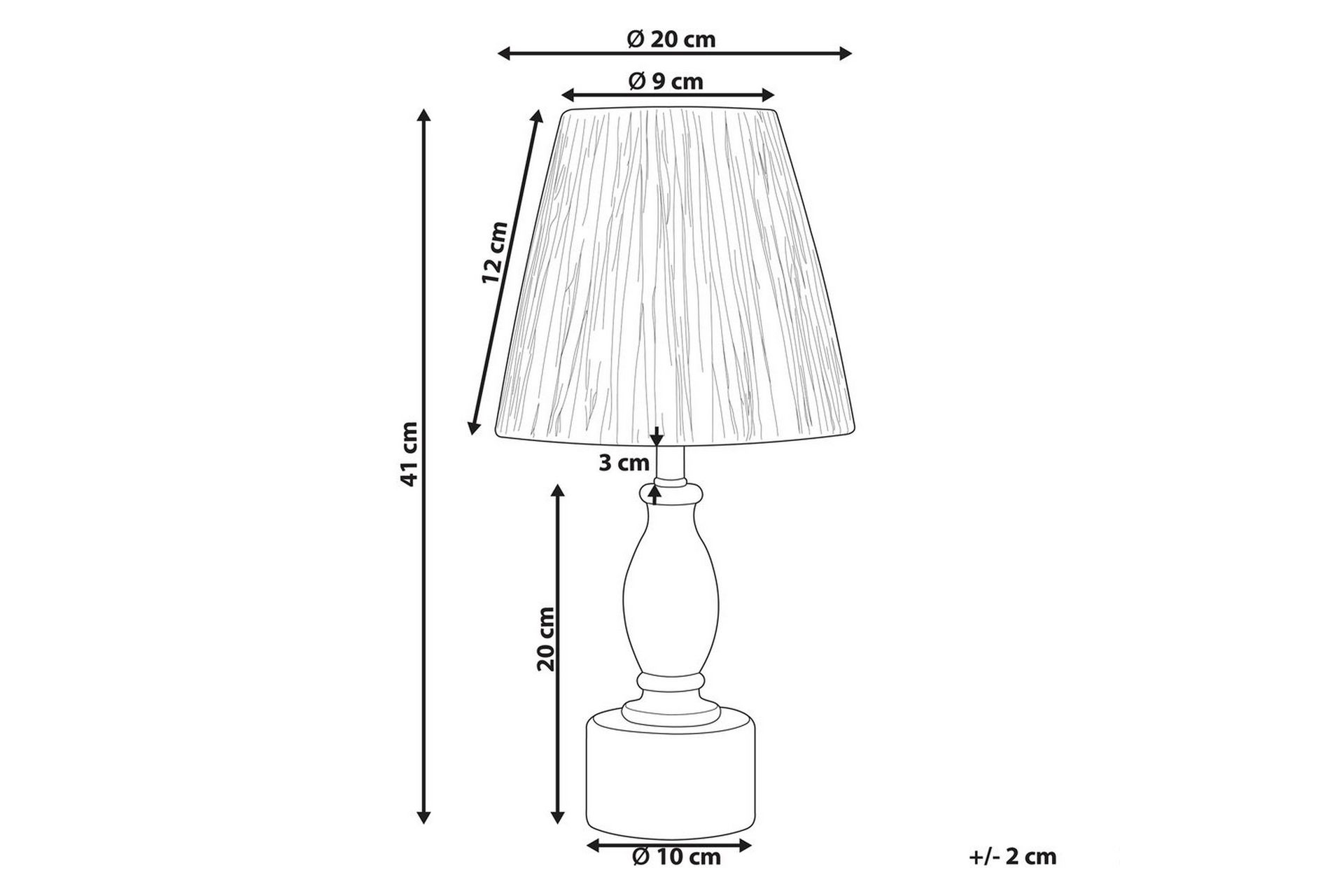 Lanis Bordlampe 41 cm E27 - Lyst tre/Natur - Belysning - Innendørsbelysning & Lamper - Nattlampe - Nattlampe bord