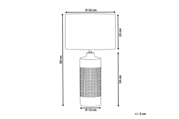 Lapya Bordlampe 58 cm E27 - Off white - Belysning - Innendørsbelysning & Lamper - Nattlampe - Nattlampe bord