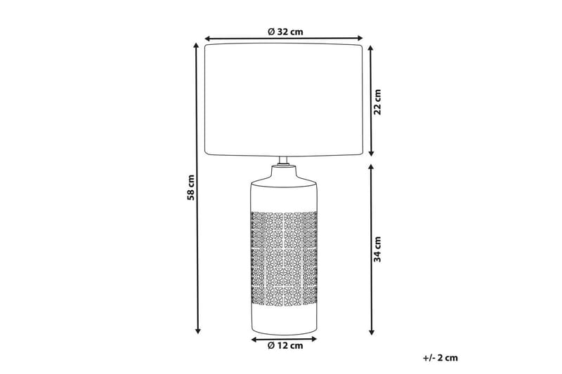 Lapya Bordlampe 58 cm E27 - Off white - Belysning - Innendørsbelysning & Lamper - Nattlampe - Nattlampe bord