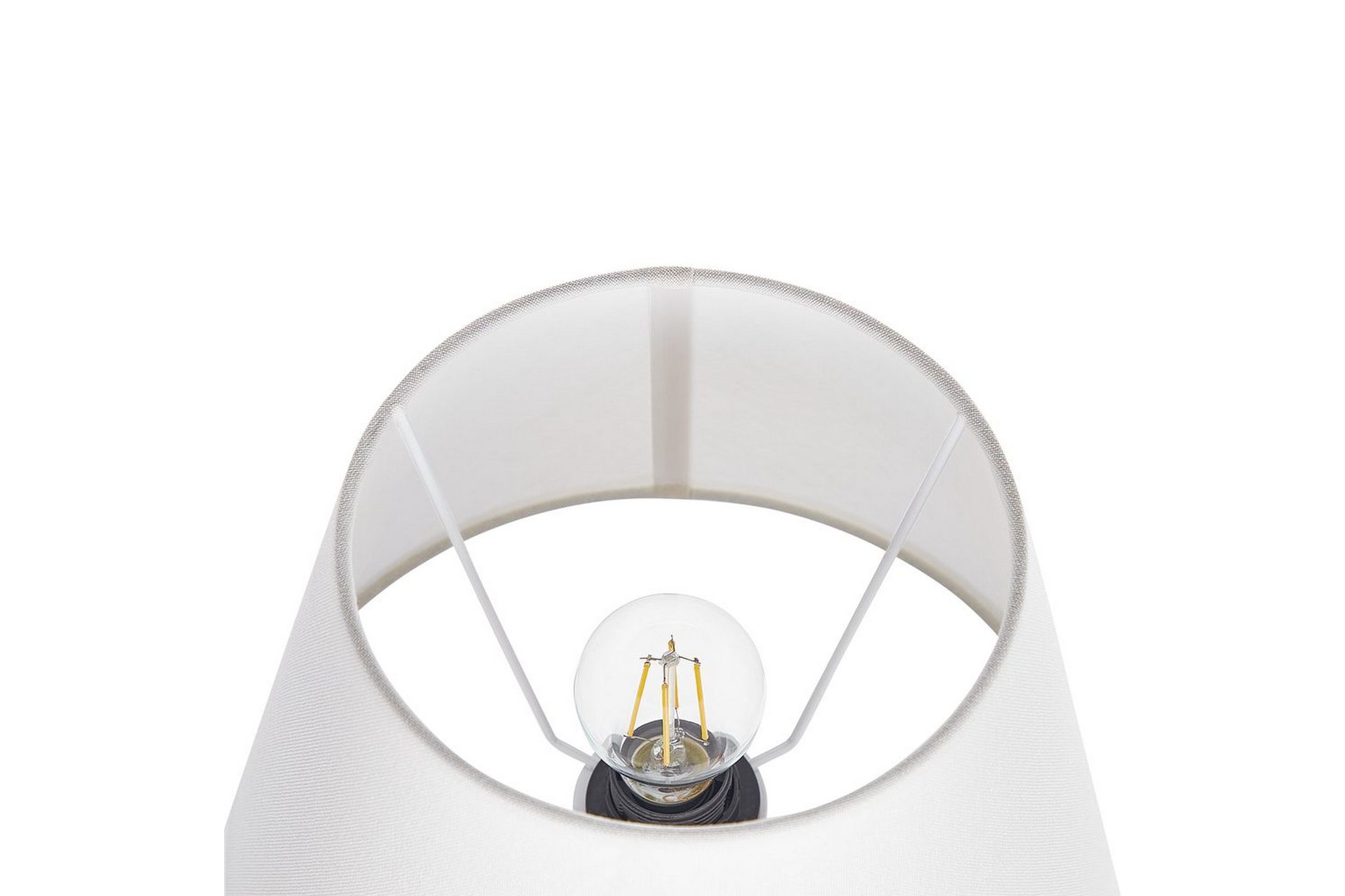 Lemiros Bordlampe 48 cm E27 - Grå/Hvit - Belysning - Innendørsbelysning & Lamper - Nattlampe - Nattlampe bord