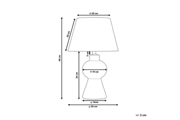 Lemiros Bordlampe 48 cm E27 - Oransje/Hvit - Belysning - Innendørsbelysning & Lamper - Nattlampe - Nattlampe bord