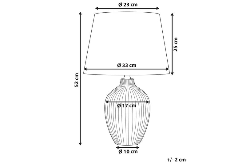 Lemnaik Bordlampe 52 cm E27 - Lysebrun - Belysning - Innendørsbelysning & Lamper - Nattlampe - Nattlampe bord