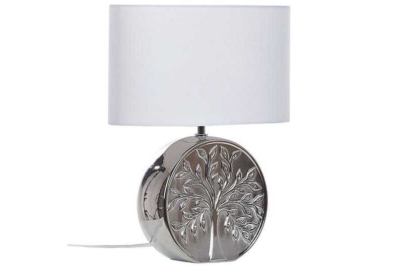Lenkher Bordlampe 48 cm E27 - Sølv/Hvit - Belysning - Innendørsbelysning & Lamper - Nattlampe - Nattlampe bord
