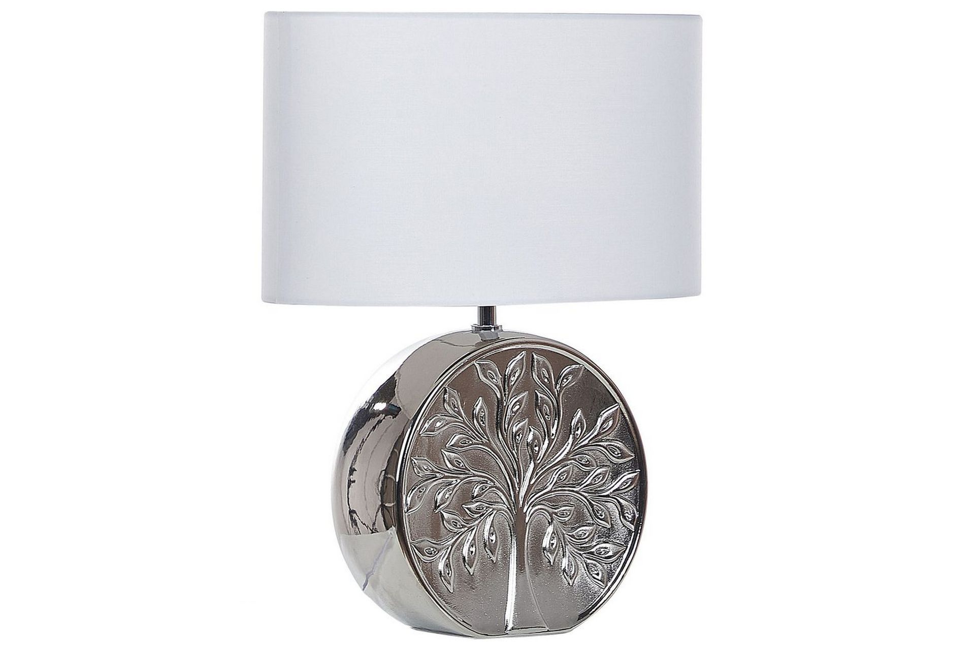 Lenkher Bordlampe 48 cm E27 - Sølv/Hvit - Belysning - Innendørsbelysning & Lamper - Nattlampe - Nattlampe bord