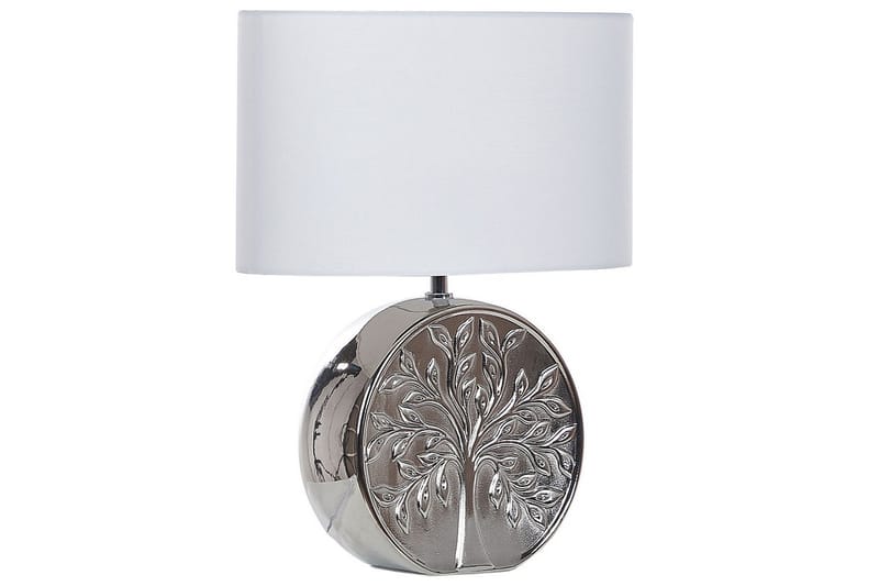 Lenkher Bordlampe 48 cm E27 - Sølv/Hvit - Belysning - Innendørsbelysning & Lamper - Nattlampe - Nattlampe bord