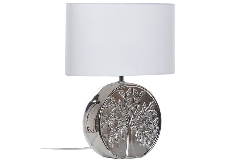 Lenkher Bordlampe 48 cm E27 - Sølv/Hvit - Belysning - Innendørsbelysning & Lamper - Nattlampe - Nattlampe bord