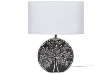 Lenkher Bordlampe 48 cm E27 - Sølv/Hvit - Belysning - Innendørsbelysning & Lamper - Nattlampe - Nattlampe bord