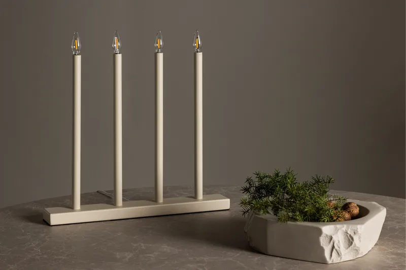 Lofsdalen Adventsstake 35 cm - Beige - Belysning - Innendørsbelysning & Lamper - Nattlampe - Nattlampe bord