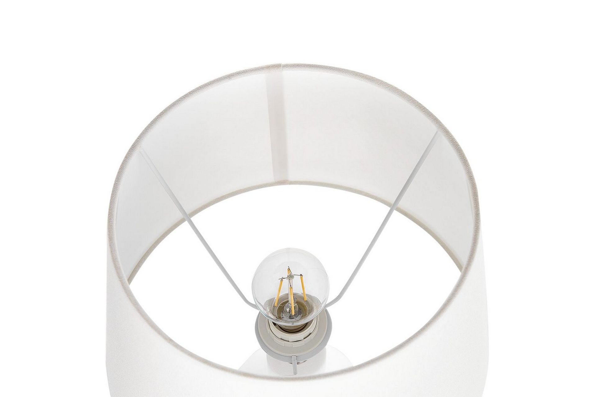 Lombre Bordlampe 53 cm E27 - Hvit - Belysning - Innendørsbelysning & Lamper - Nattlampe - Nattlampe bord