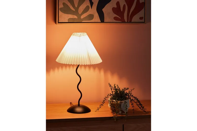 Montecristo Bordlampe 49 cm E27 - Svart/Hvit - Belysning - Innendørsbelysning & Lamper - Nattlampe - Nattlampe bord