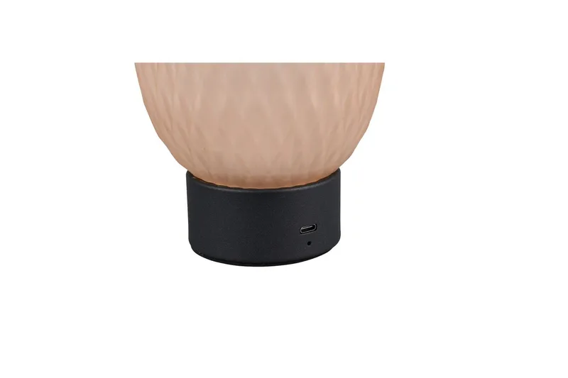 Oppladbar bordlampe TRIO Facette Matt svart/amber - Matt svart/amber - Belysning - Innendørsbelysning & Lamper - Nattlampe - Nattlampe bord