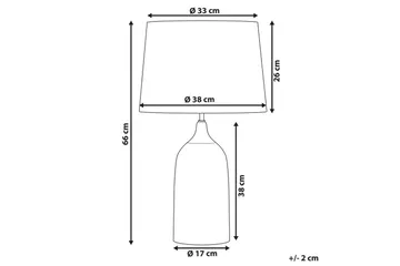 Palmarola Bordlampe 66 cm E27 - Blå/Hvit - Belysning - Innendørsbelysning & Lamper - Nattlampe - Nattlampe bord