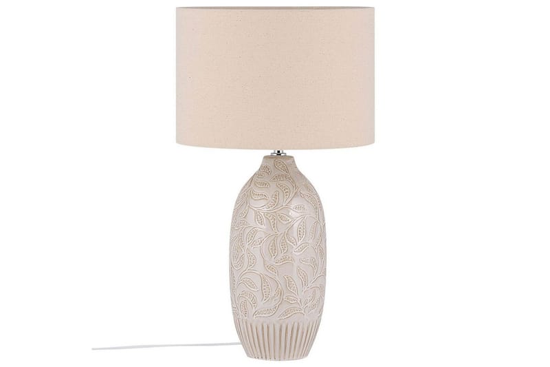 Salza Bordlampe 57 cm E27 - Beige - Belysning - Innendørsbelysning & Lamper - Nattlampe - Nattlampe bord