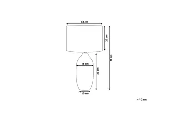 Salza Bordlampe 57 cm E27 - Beige - Belysning - Innendørsbelysning & Lamper - Nattlampe - Nattlampe bord