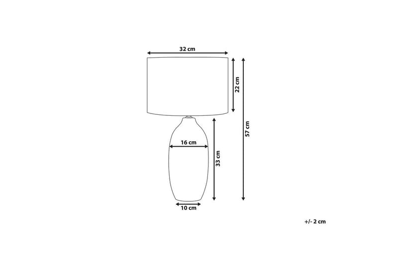 Salza Bordlampe 57 cm E27 - Beige - Belysning - Innendørsbelysning & Lamper - Nattlampe - Nattlampe bord