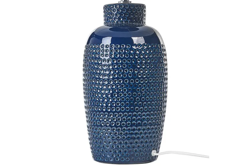 Samoste Bordlampe 53 cm E27 - Marineblå/Hvit - Belysning - Innendørsbelysning & Lamper - Nattlampe - Nattlampe bord