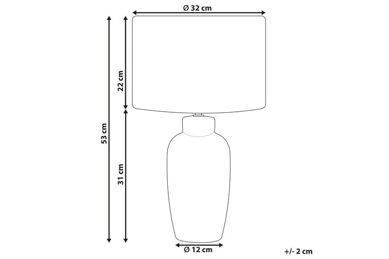 Samoste Bordlampe 53 cm E27 - Marineblå/Hvit - Belysning - Innendørsbelysning & Lamper - Nattlampe - Nattlampe bord