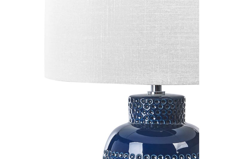 Samoste Bordlampe 53 cm E27 - Marineblå/Hvit - Belysning - Innendørsbelysning & Lamper - Nattlampe - Nattlampe bord