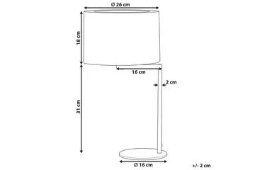 Selka Bordlampe 49 cm E27 - Svart - Belysning - Innendørsbelysning & Lamper - Nattlampe - Nattlampe bord