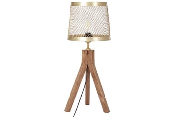 Syrbek Bordlampe 63 cm E27 - Mørkt tre/Messing - Belysning - Innendørsbelysning & Lamper - Nattlampe - Nattlampe bord