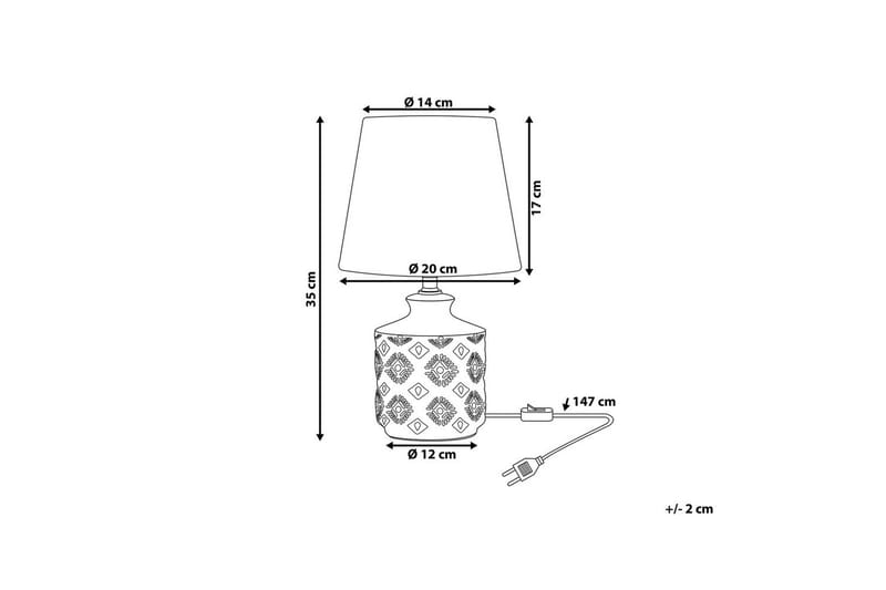 Tesoro Bordlampe 35 cm E14 - Lys beige - Belysning - Innendørsbelysning & Lamper - Nattlampe - Nattlampe bord