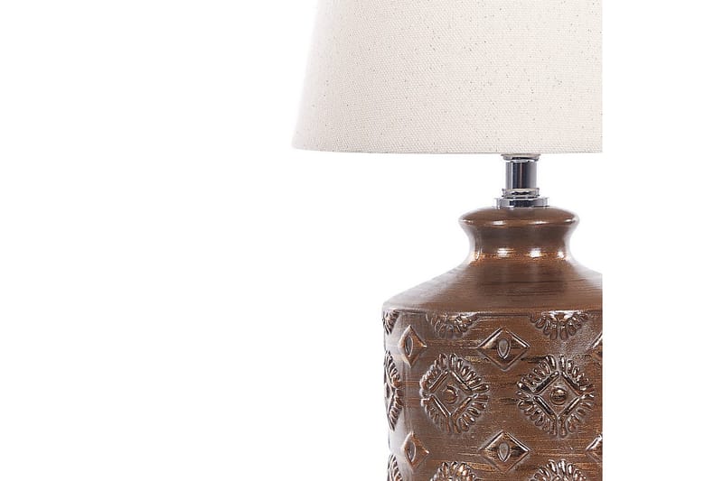 Tesoro Bordlampe 35 cm E14 - Mørkebrun/Beige - Belysning - Innendørsbelysning & Lamper - Nattlampe - Nattlampe bord