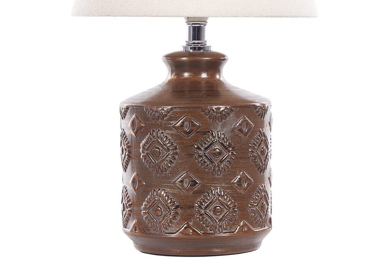 Tesoro Bordlampe 35 cm E14 - Mørkebrun/Beige - Belysning - Innendørsbelysning & Lamper - Nattlampe - Nattlampe bord