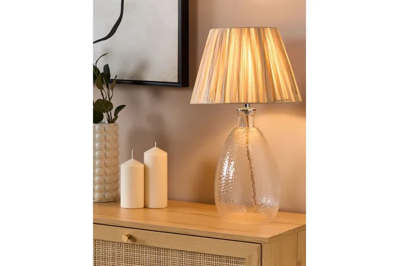 Tila Bordlampe 54 cm E27 - Transparent/Natur - Belysning - Innendørsbelysning & Lamper - Nattlampe - Nattlampe bord
