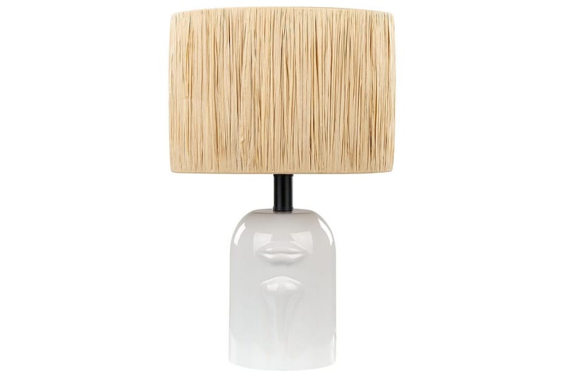 Yadasi Bordlampe 46 cm E27, Hvit/Natur