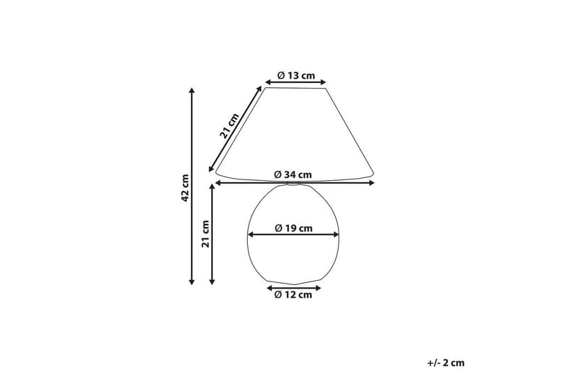 Zakel Bordlampe 42 cm E27 - Kremhvit/Svart - Belysning - Innendørsbelysning & Lamper - Nattlampe - Nattlampe bord