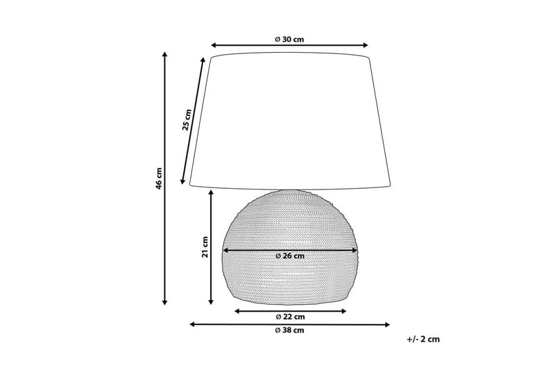 Zannone Bordlampe 46 cm E27 - Lyst tre/Hvit - Belysning - Innendørsbelysning & Lamper - Nattlampe - Nattlampe bord