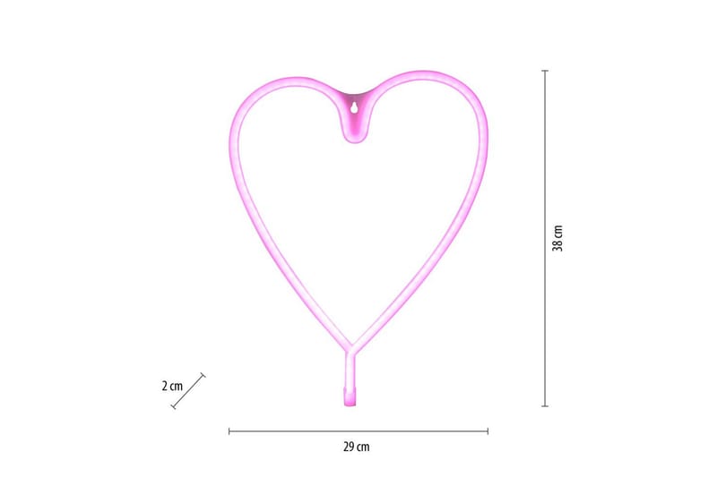 Neon-Heart Just Light Dekorativ Lampe - Belysning - Innendørsbelysning & Lamper - Dekorasjonsbelysning