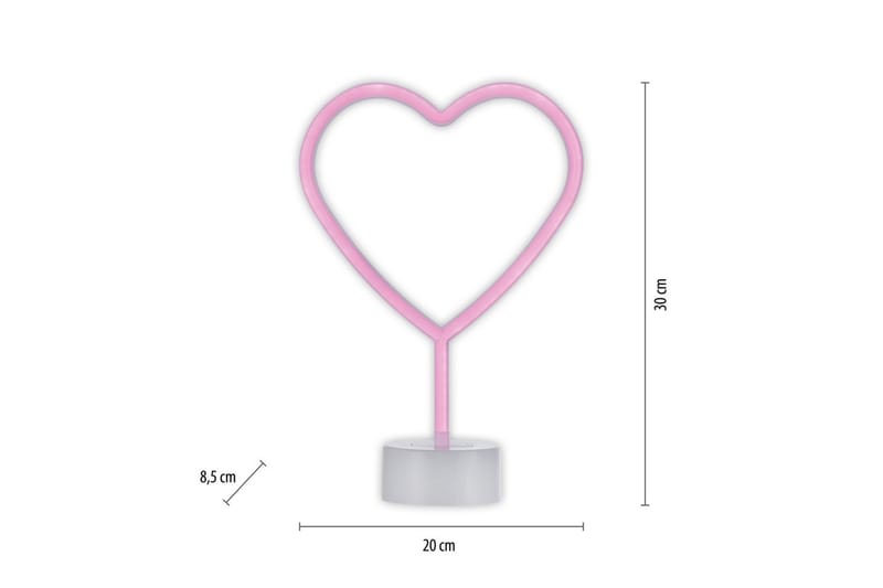 Neon-Heart Just Light Dekorativ Lampe - Belysning - Innendørsbelysning & Lamper - Dekorasjonsbelysning