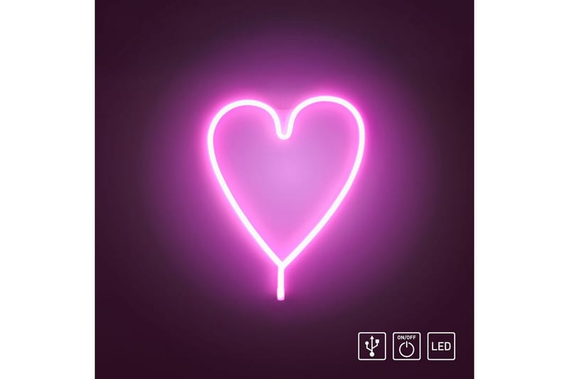 Neon-Heart Just Light Dekorativ Lampe - Belysning - Innendørsbelysning & Lamper - Dekorasjonsbelysning