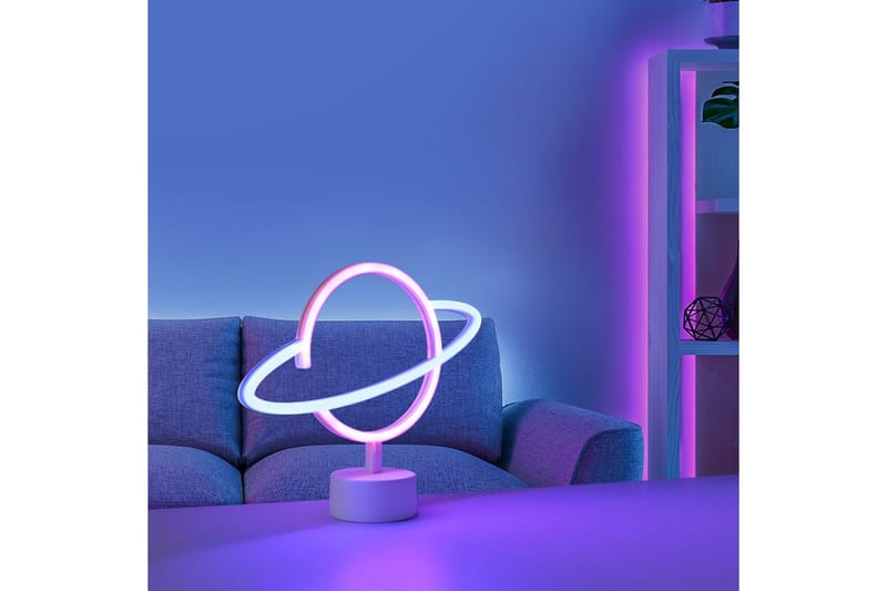 Neon-Saturnus Just Light Dekorativ Lampe - Belysning - Innendørsbelysning & Lamper - Dekorasjonsbelysning