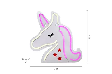 Neon Unicorn Just Light Dekorativ Lampe - Belysning - Innendørsbelysning & Lamper - Dekorasjonsbelysning