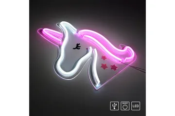 Neon Unicorn Just Light Dekorativ Lampe - Belysning - Innendørsbelysning & Lamper - Dekorasjonsbelysning